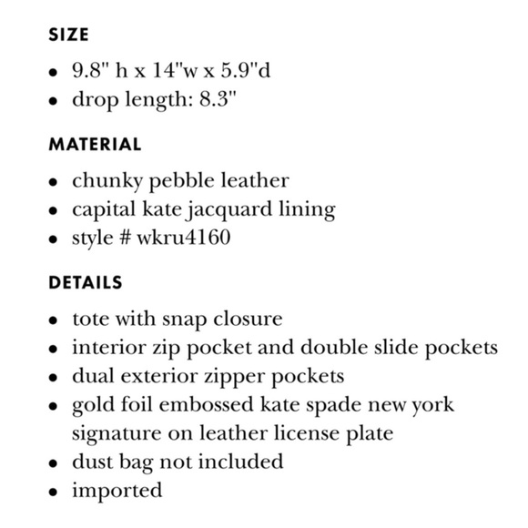 *NWT* Kate Spade New York Bay Street Lydia - Picture 7 of 7